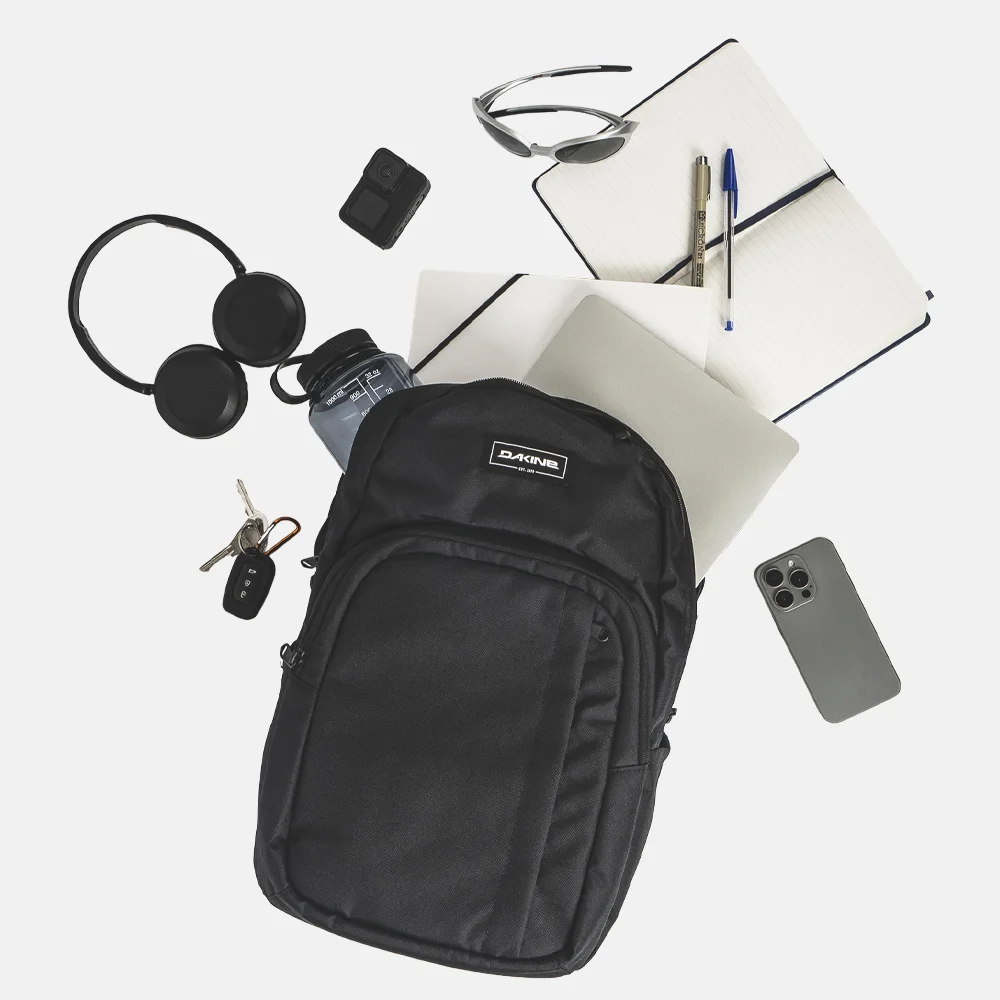 Dakine Campus laptoprugzak M 25 liter black bij Duifhuizen