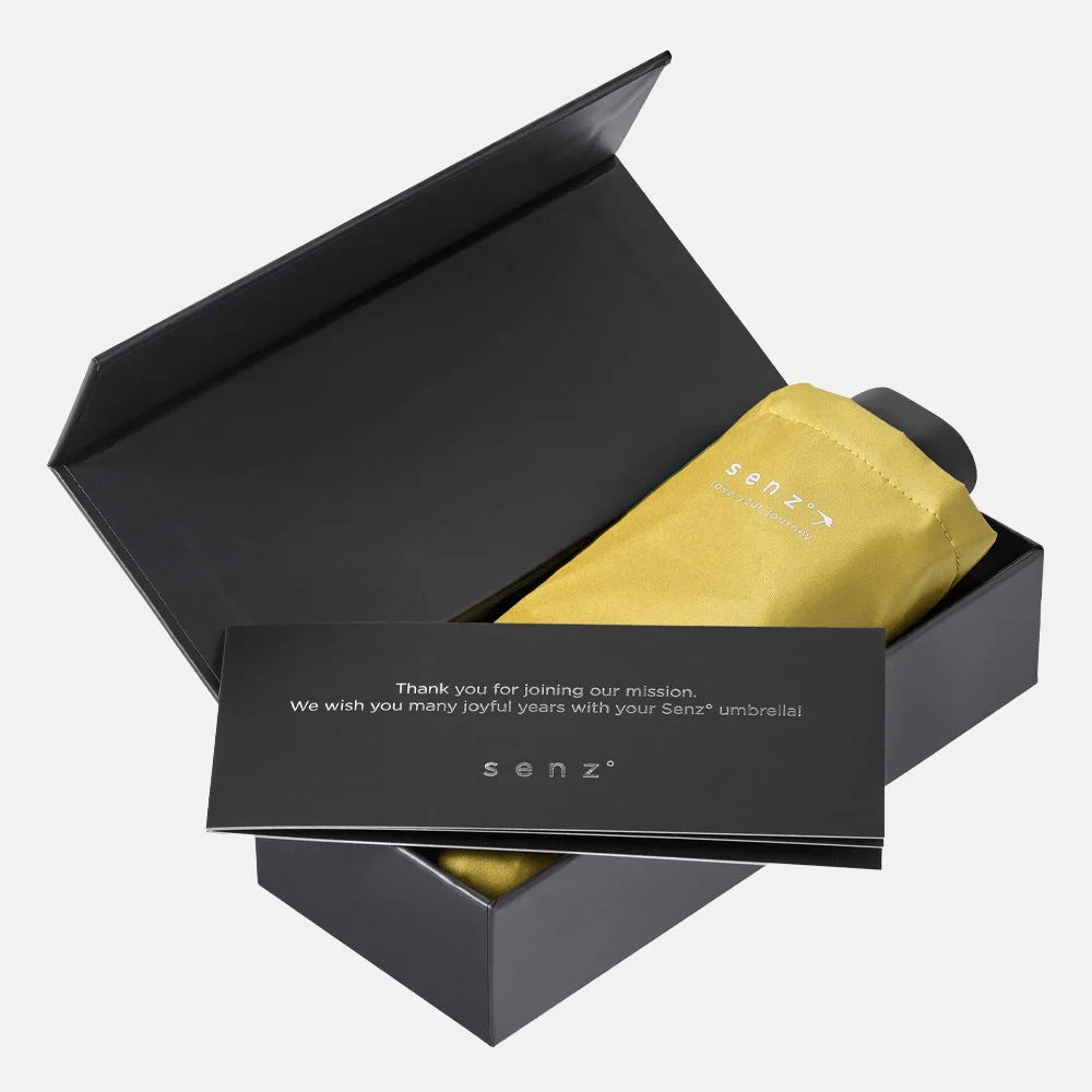 Senz micro opvouwbare paraplu dusty citron bij Duifhuizen