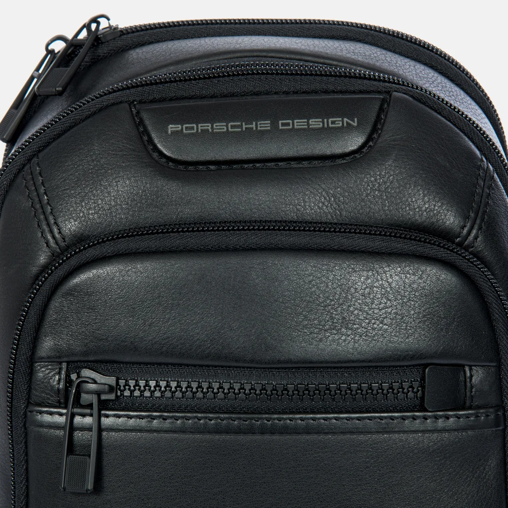 Porsche Design Leather Evo sling bag/crossbody tas black bij Duifhuizen