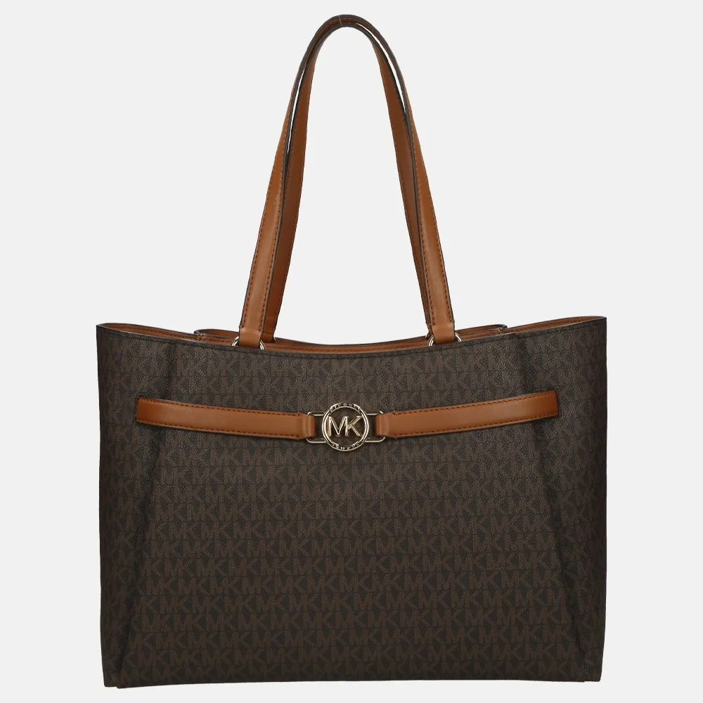 Michael Kors Angelina shopper brown/acorn bij Duifhuizen