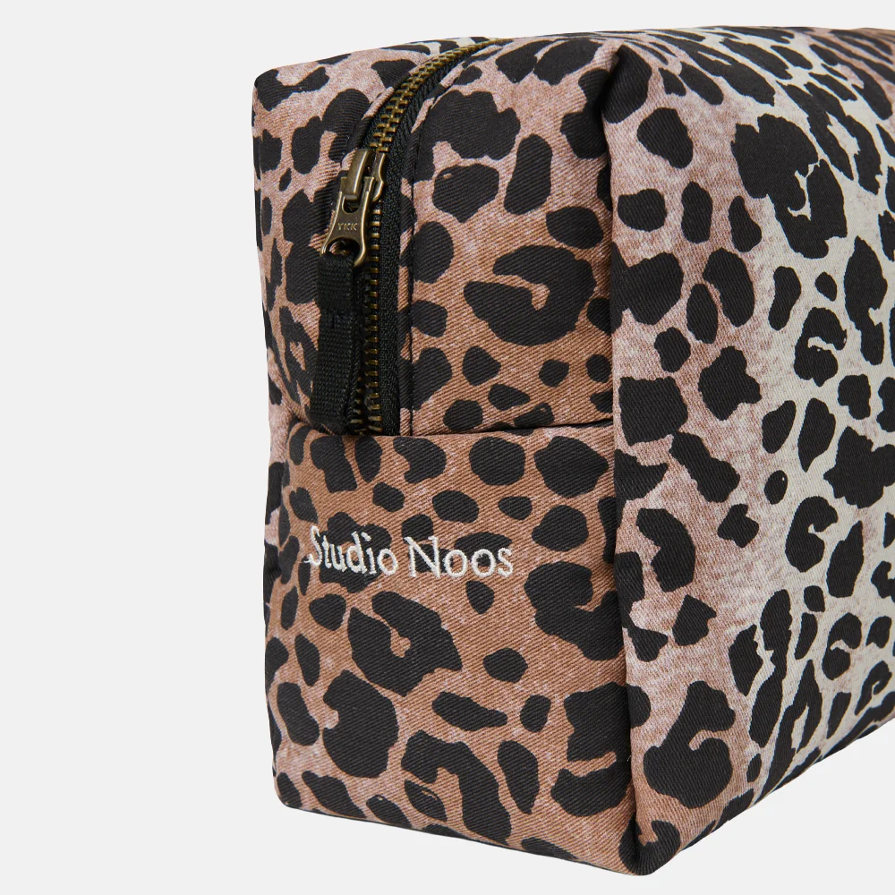 Studio Noos soft cotton toilettas hazel leopard bij Duifhuizen