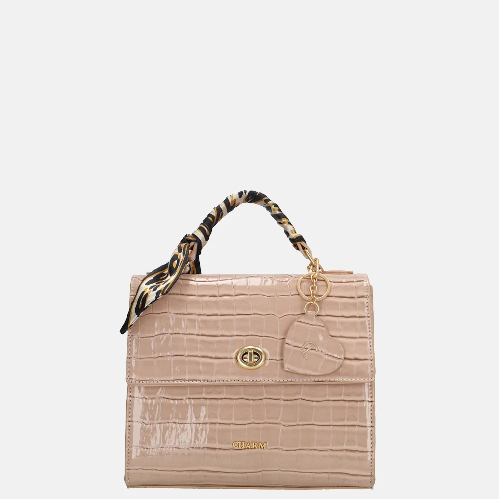 Charm London Knightsbridge handtas croco oudroze bij Duifhuizen