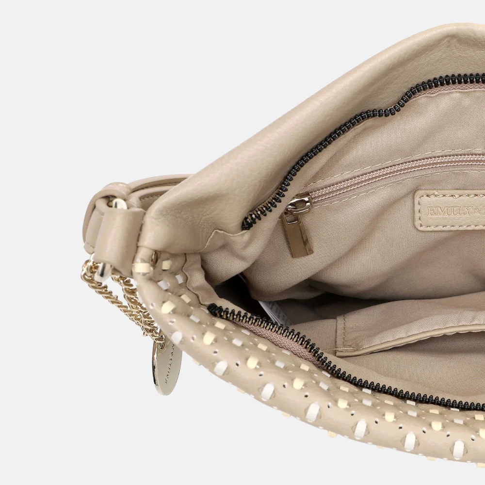 Emily & Noah Josefin crossbody tas light taupe bij Duifhuizen