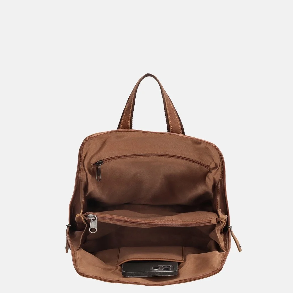 Hide & Stitches Japura rugzak cognac bij Duifhuizen