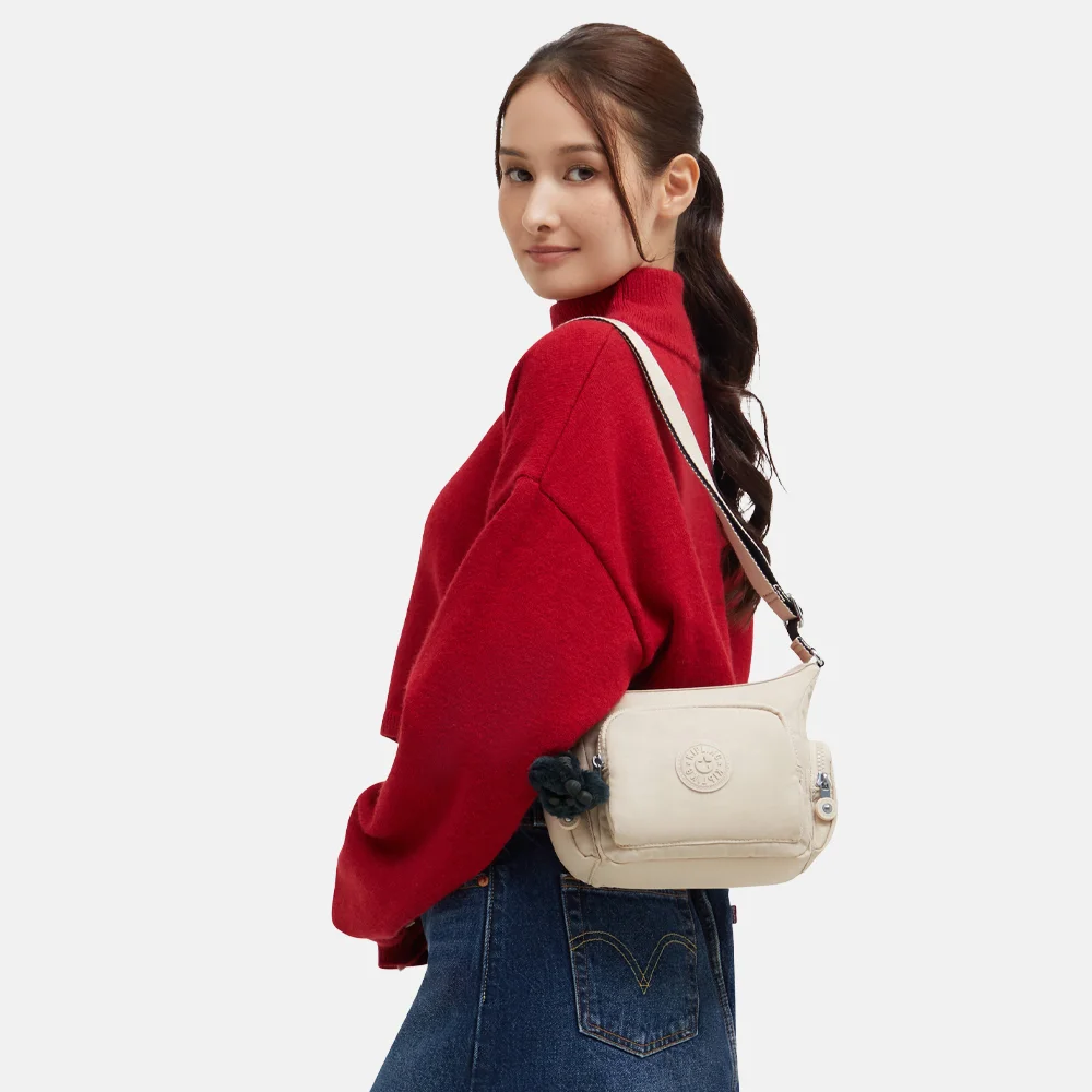 Kipling Gabbie crossbody tas mini back to beige bij Duifhuizen