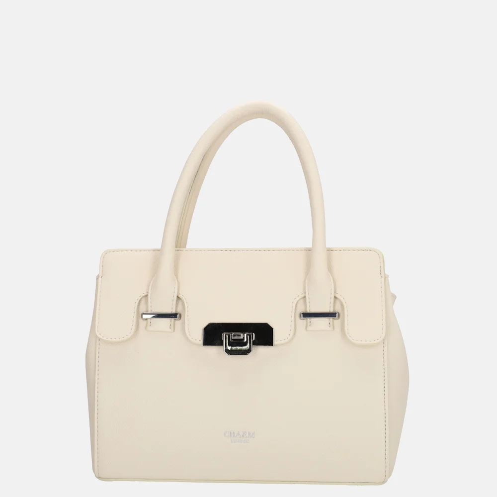 Charm London Soho handtas classic S creme bij Duifhuizen