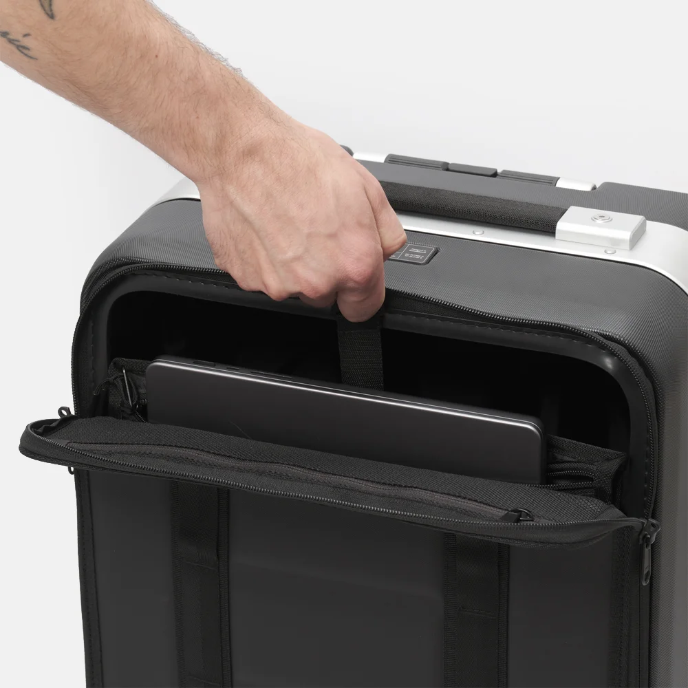 DB Journey Frontpocket Ramverk Pro Carry-on handbagage koffer 56 cm Silver bij Duifhuizen