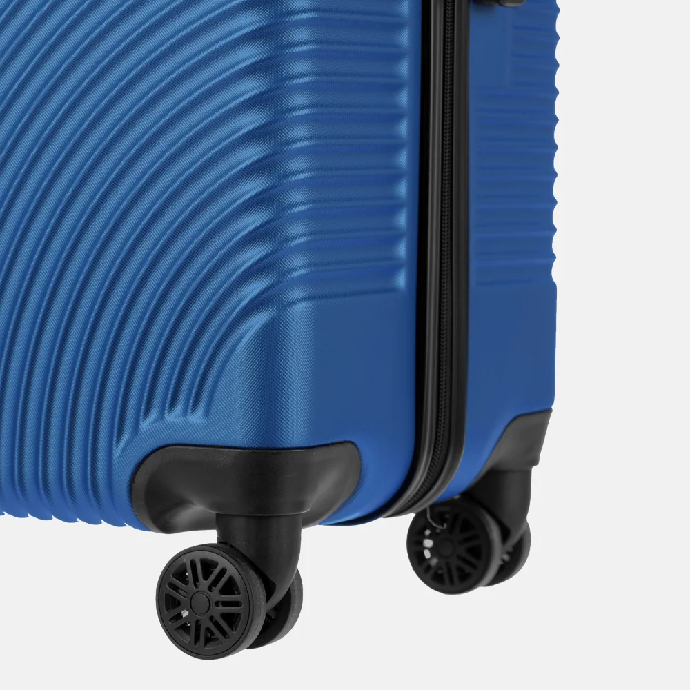 Enrico Benetti 2-delige kofferset Louisville reiskoffers staalblauw bij Duifhuizen