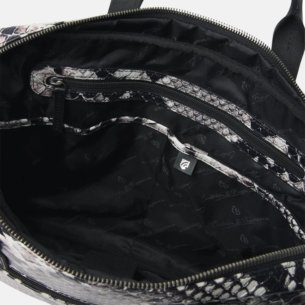 Castelijn en Beerens Verona Python limited edition laptoptas 15.6 inch python bij Duifhuizen