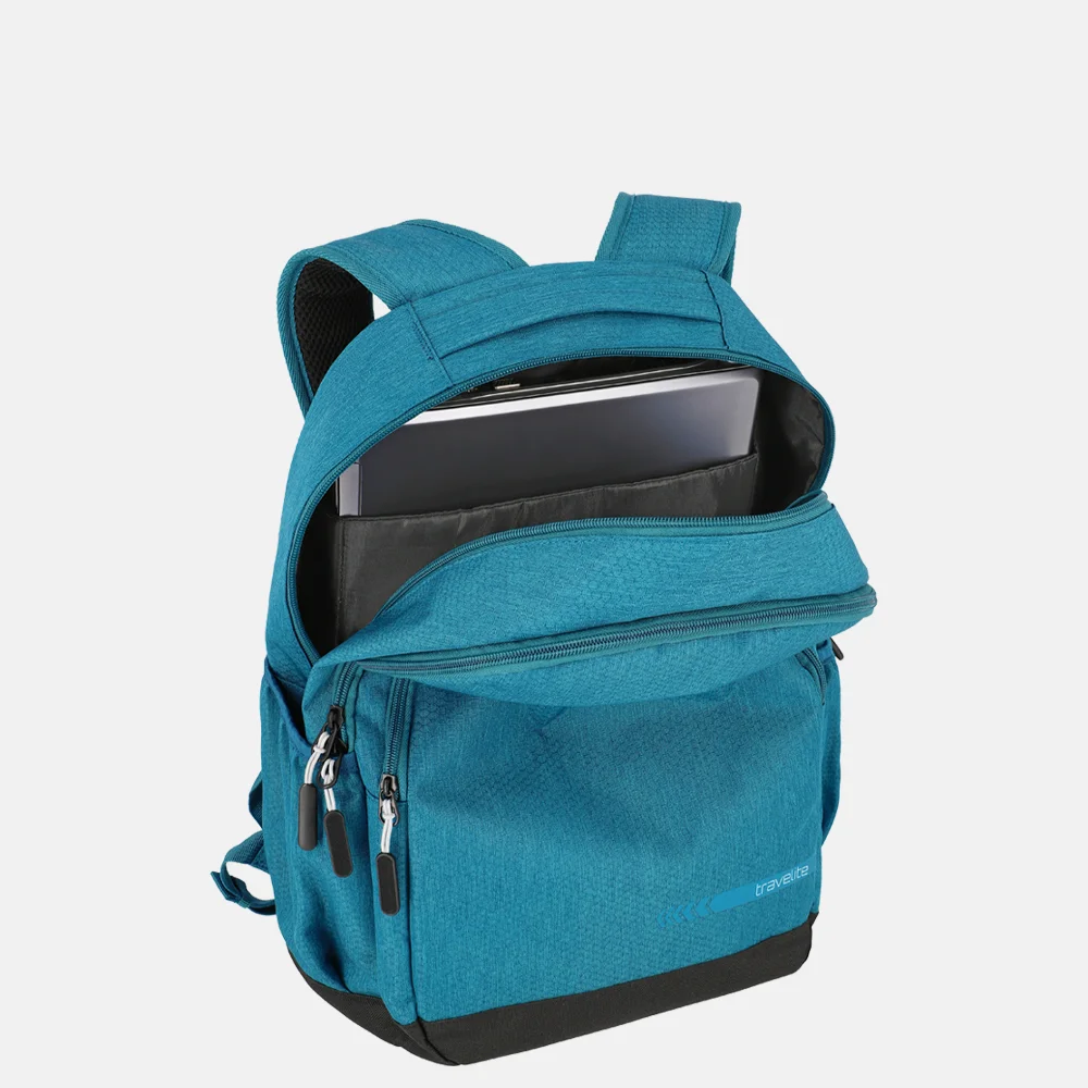 Travelite Kick Off rugzak L 15 inch petrol bij Duifhuizen
