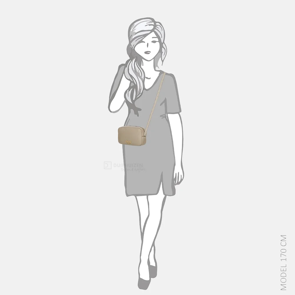 Liu Jo Evrim crossbody tas desert taupe bij Duifhuizen