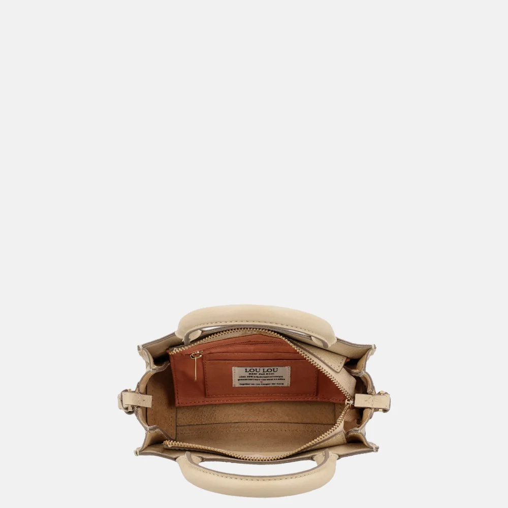 Loulou Essentiels Elise crossbody tas beige bij Duifhuizen