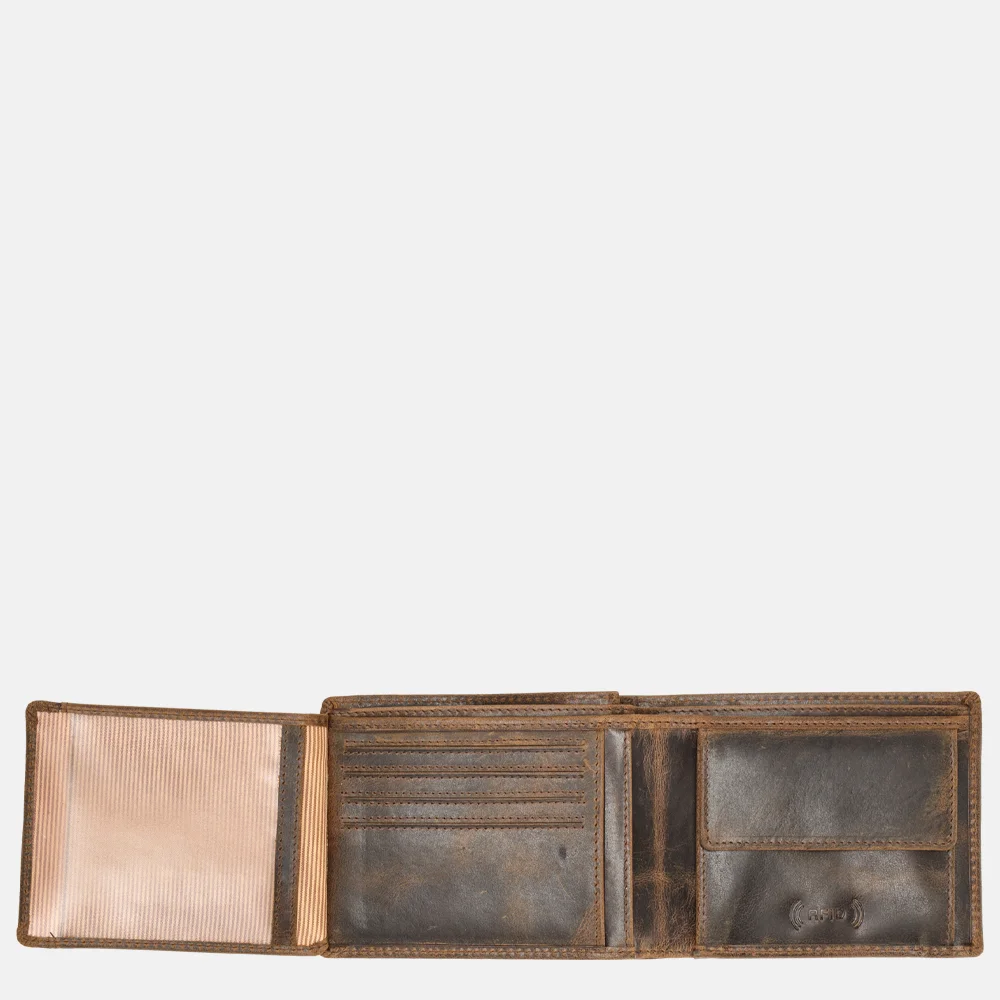 Bear Design Vegas billfold bruin bij Duifhuizen