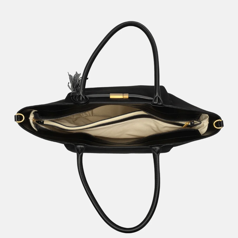 Laurent David Camille handtas suedine black bij Duifhuizen