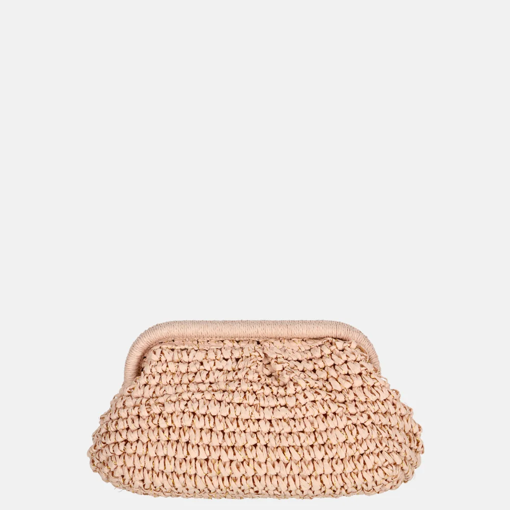 Flora & Co clutch riet rose bij Duifhuizen
