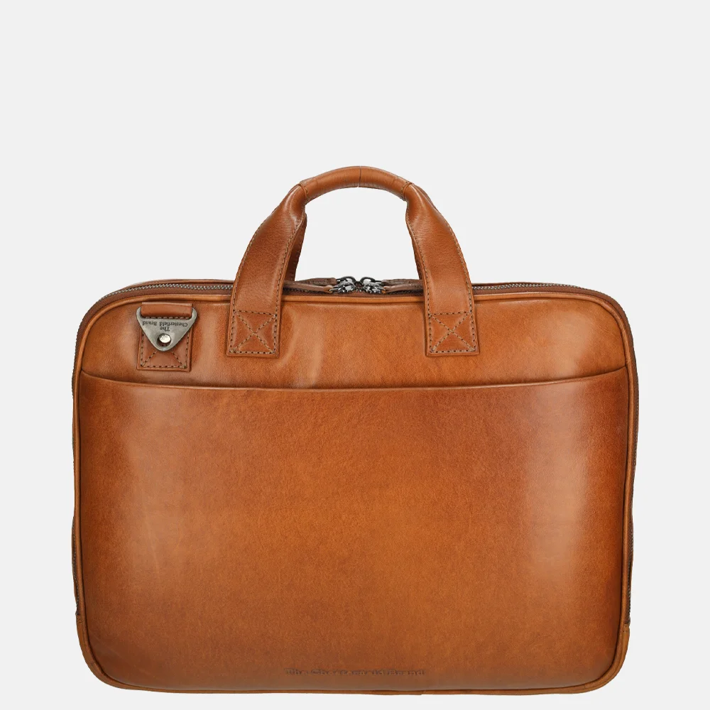 Chesterfield Novum laptoptas 15 inch cognac bij Duifhuizen
