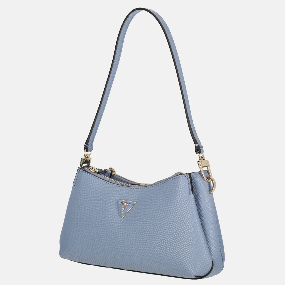 Guess Noelle II schoudertas mini grey blue bij Duifhuizen
