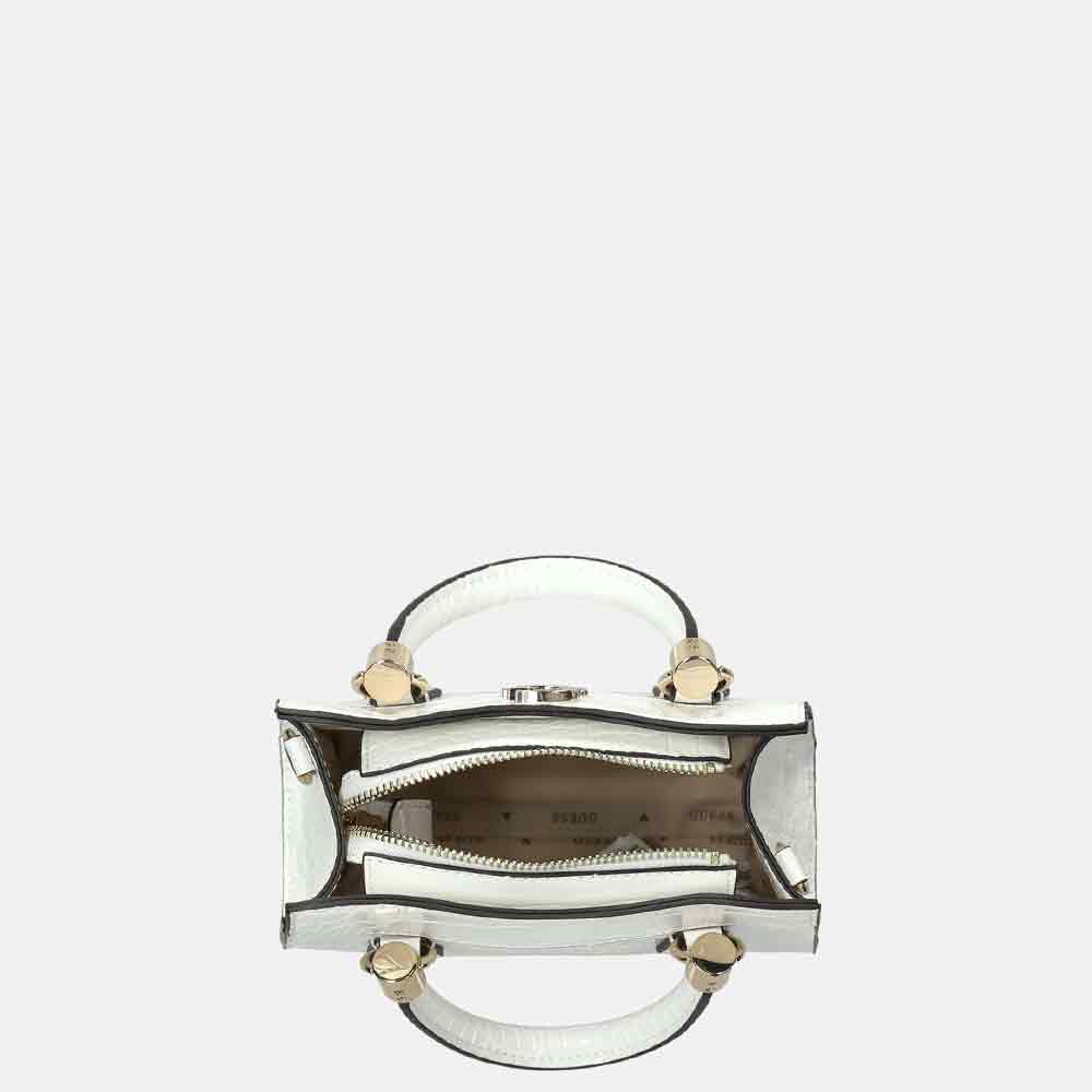 Guess Nell handtas mini white bij Duifhuizen