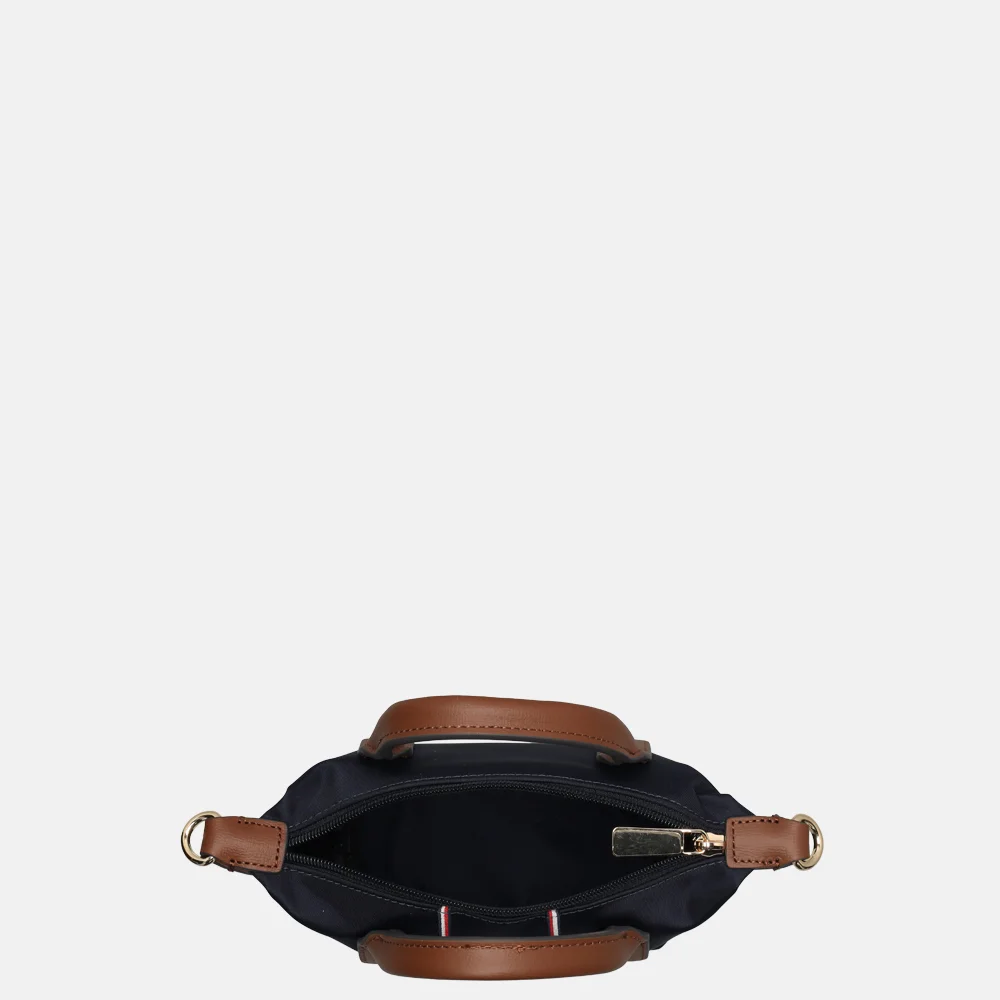 Tommy Hilfiger Popette micro tote handtas space blue corp bij Duifhuizen