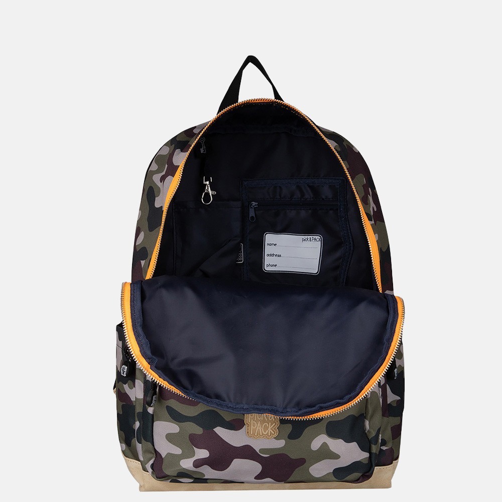 Pick & Pack Camo kinderrugzak L camo green bij Duifhuizen