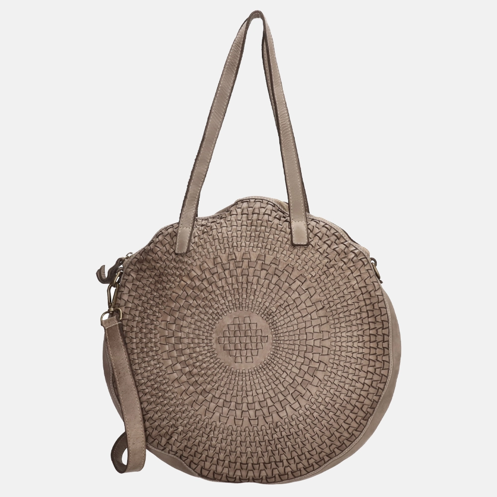 Hide & Stitches Dolemites rond shopper taupe