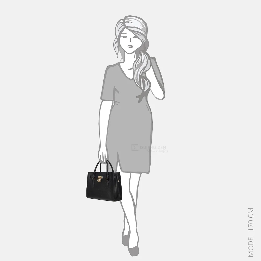 Michael Kors Hamilton moderne satchel handtas S black bij Duifhuizen