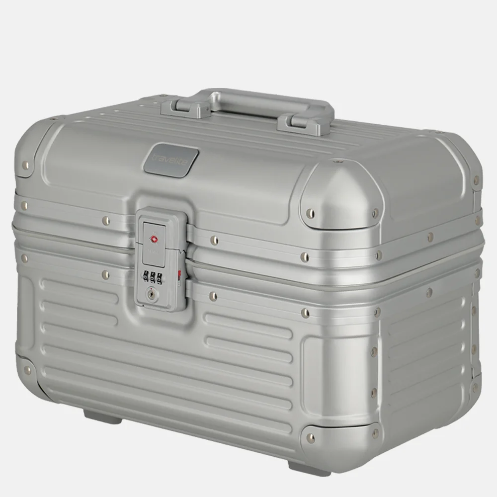 Travelite Next 2.0 beautycase silver bij Duifhuizen