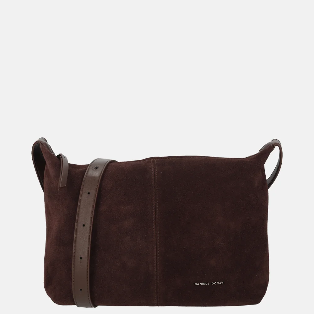 Daniele Donati crossbody tas dark brown bij Duifhuizen