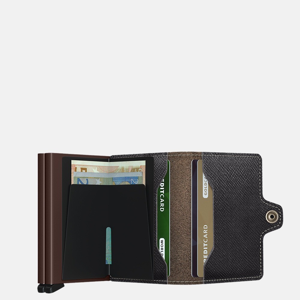 Secrid Twinwallet pasjeshouder saffiano brown bij Duifhuizen