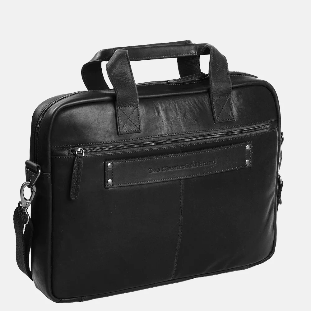 Chesterfield Calvi laptoptas 15.6 inch black bij Duifhuizen