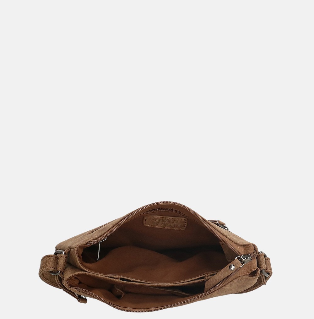 Enrico Benetti Nouméa crossbody tas camel bij Duifhuizen