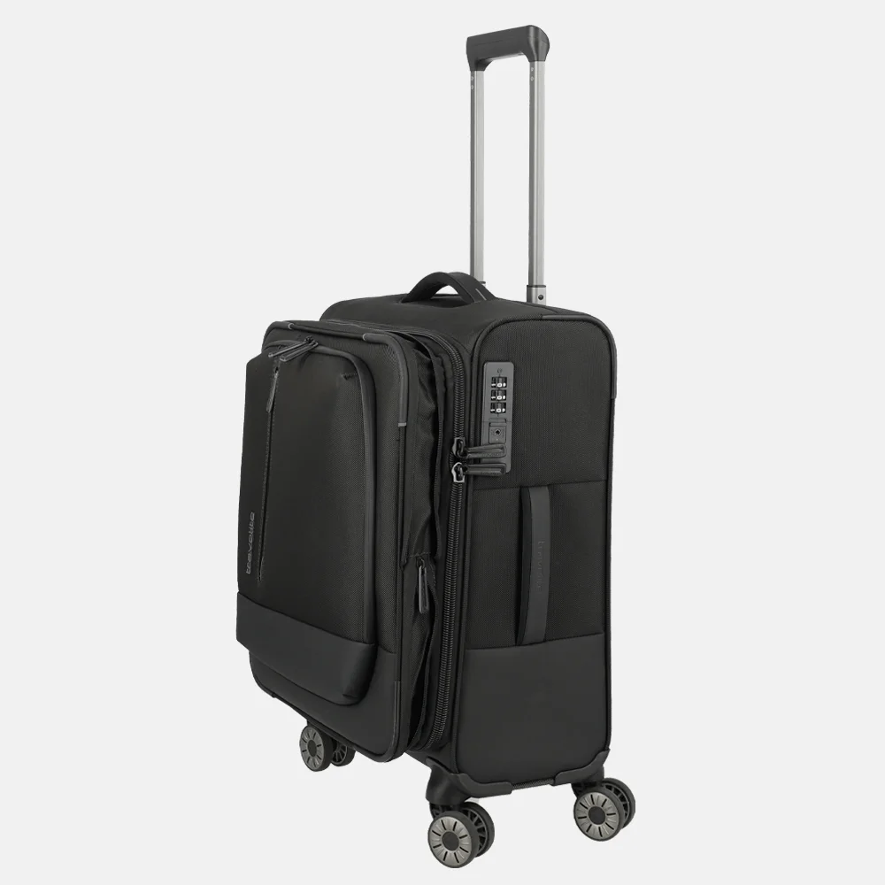 Travelite Crosslite 5.0 handbagage koffer 55 cm black bij Duifhuizen