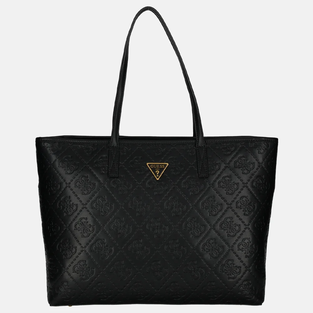 Guess Power Play shopper L blo black logo bij Duifhuizen