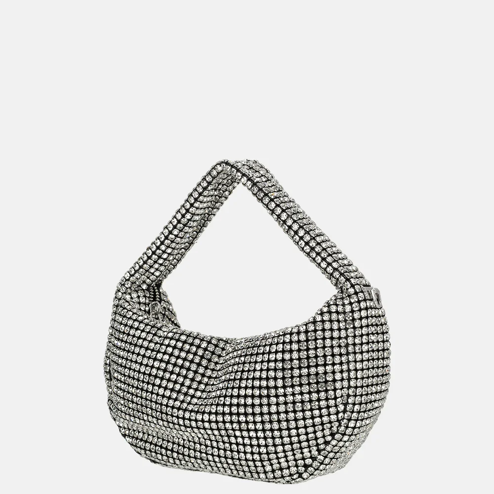 Firenze strass buideltje handtas silver bij Duifhuizen