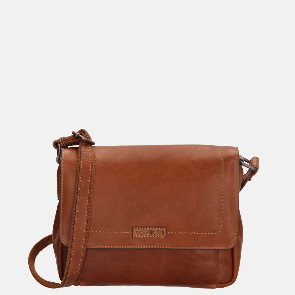 Genicci Christina crossbody tas cognac bij Duifhuizen
