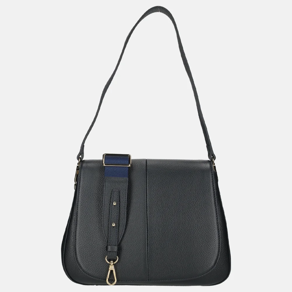 Crinkles schoudertas navy bij Duifhuizen