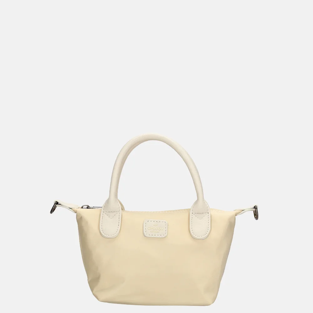 Charm London Buckingham Mono crossbody tas XS creme bij Duifhuizen