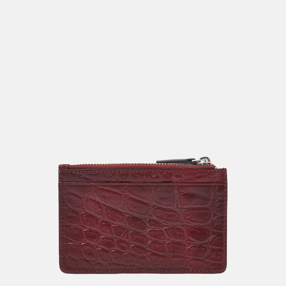Castelijn en Beerens mini wallet pasjeshouder croco rood bij Duifhuizen