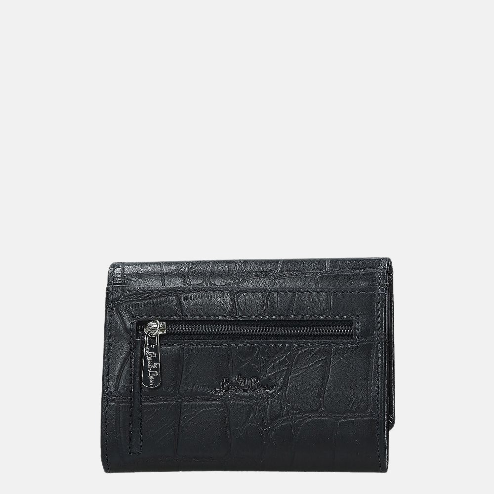 LouLou Essentiels Vintage Croco SLB XS portemonnee dark blue bij Duifhuizen