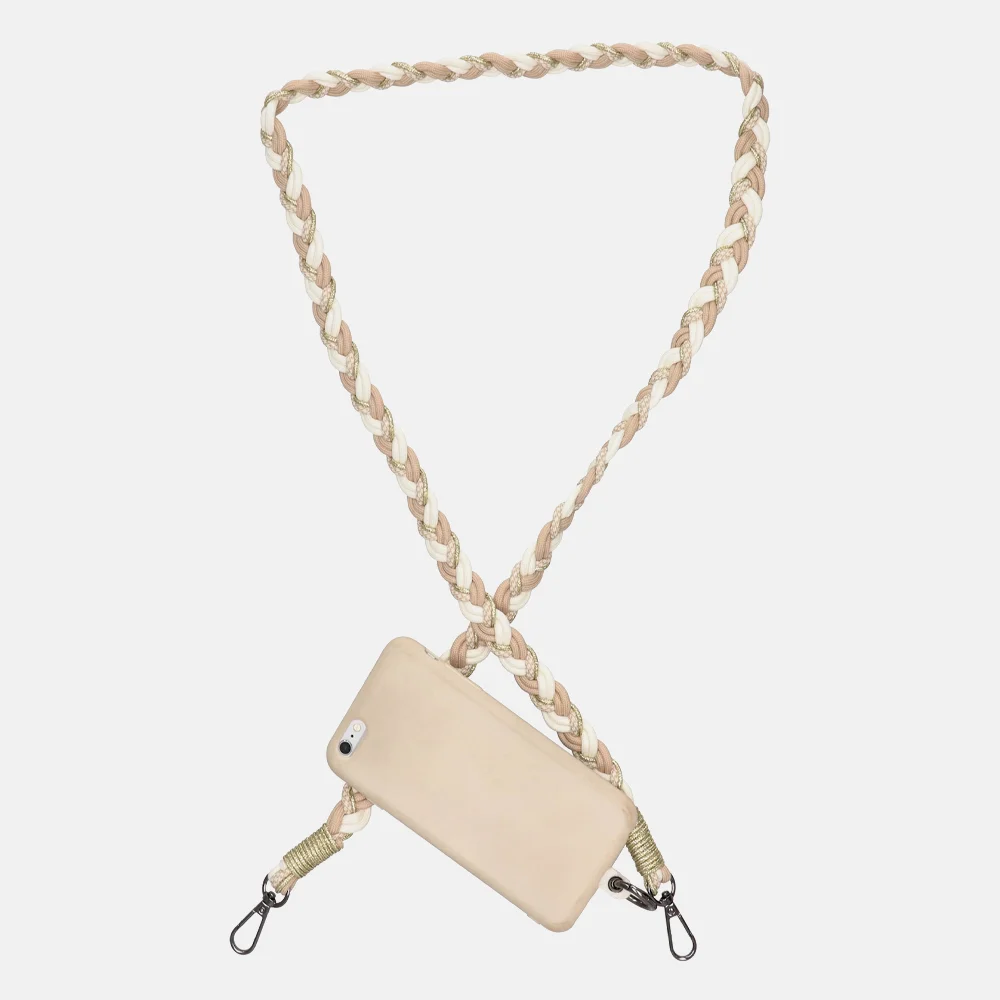 Beagles telefoonkoord/schouderband lichttaupe bij Duifhuizen