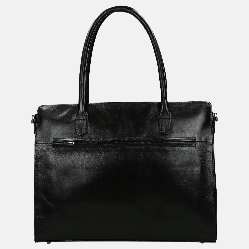 Claudio Ferrici Classico shopper 13.3 inch black bij Duifhuizen