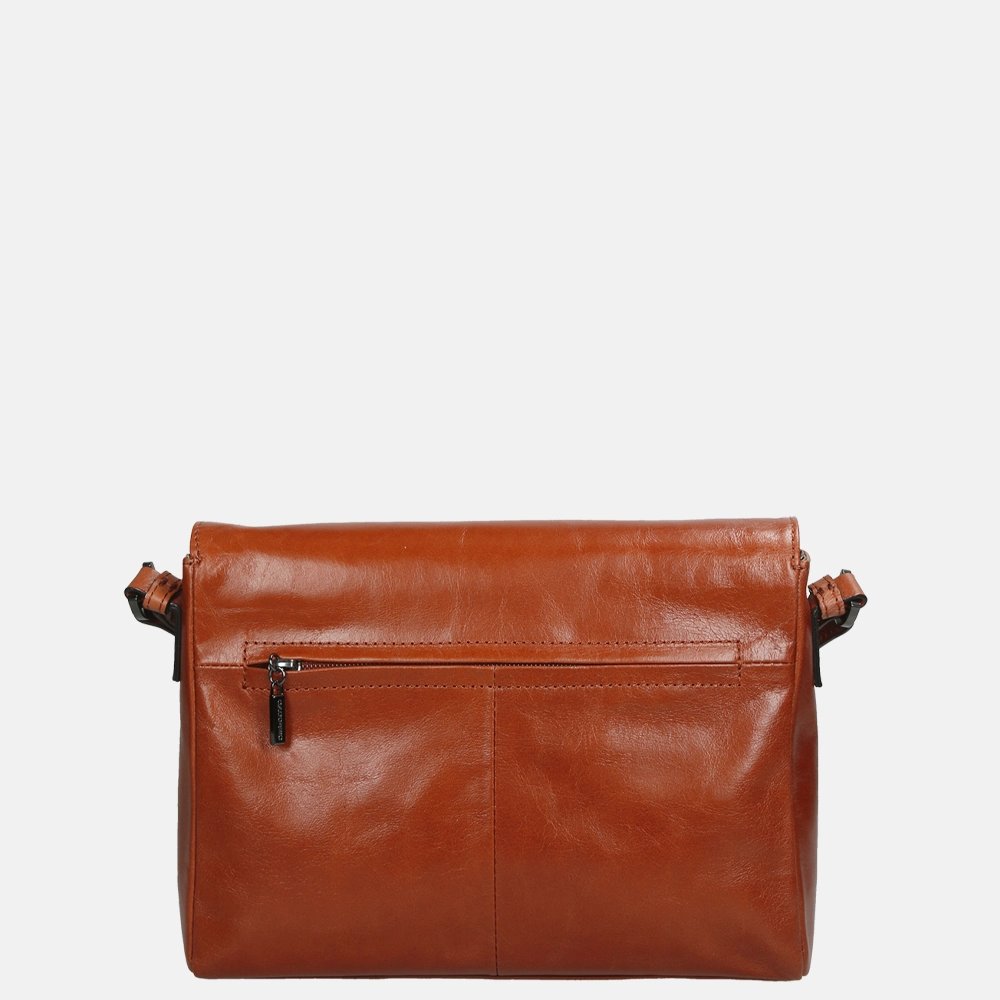 Claudio Ferrici Pelle Vecchia crossbody tas M brick bij Duifhuizen