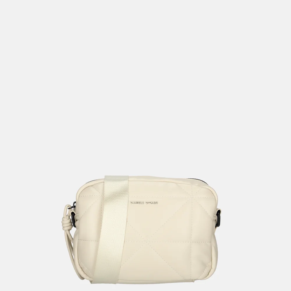 Daniele Donati puffy crossbody tas light beige bij Duifhuizen