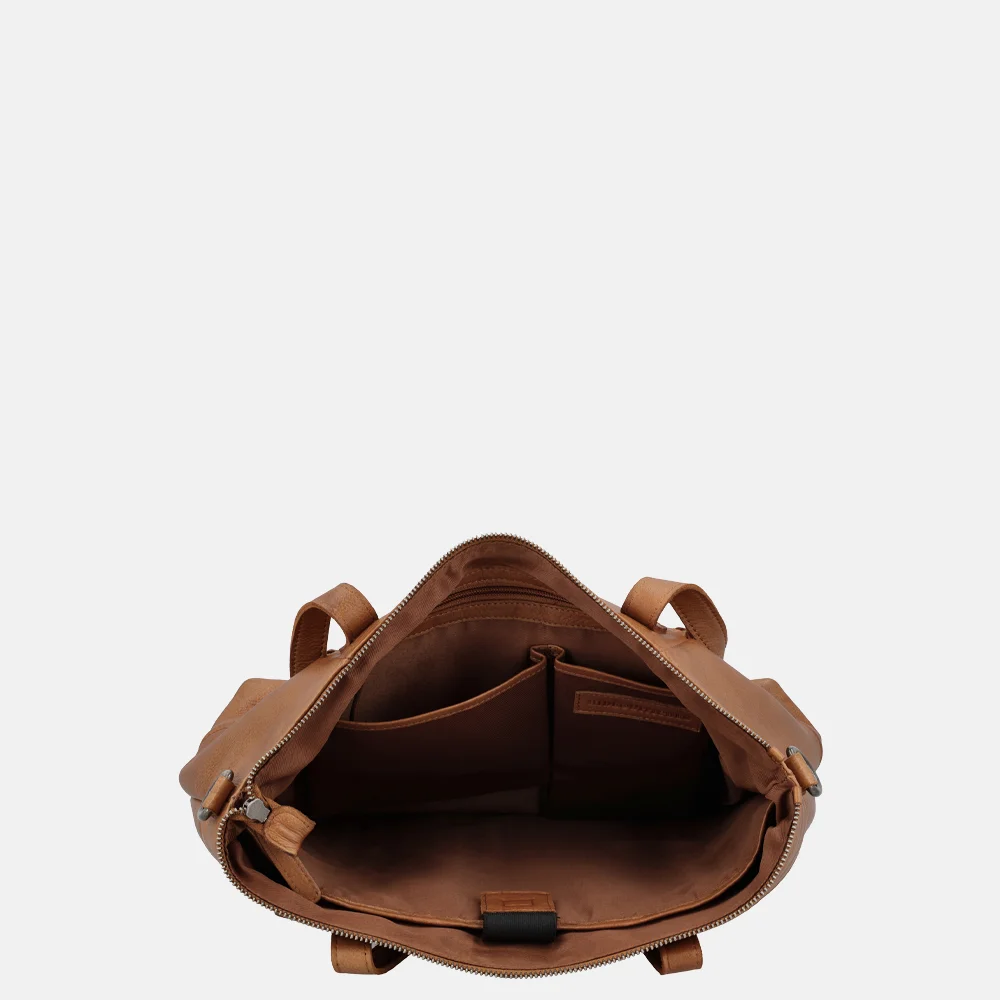 Hide & Stitches Country shopper 13.3 inch camel bij Duifhuizen