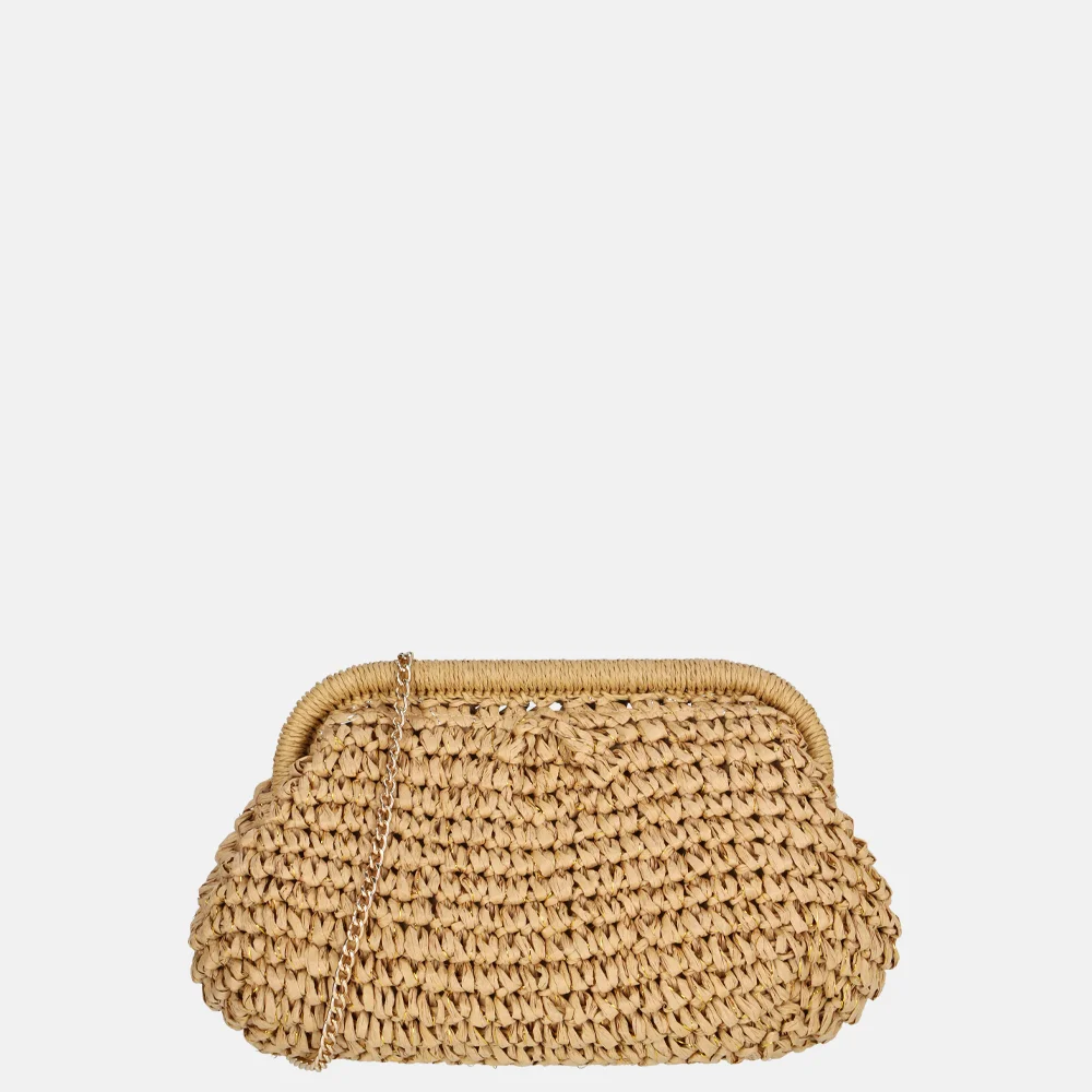 Flora & Co clutch riet naturel