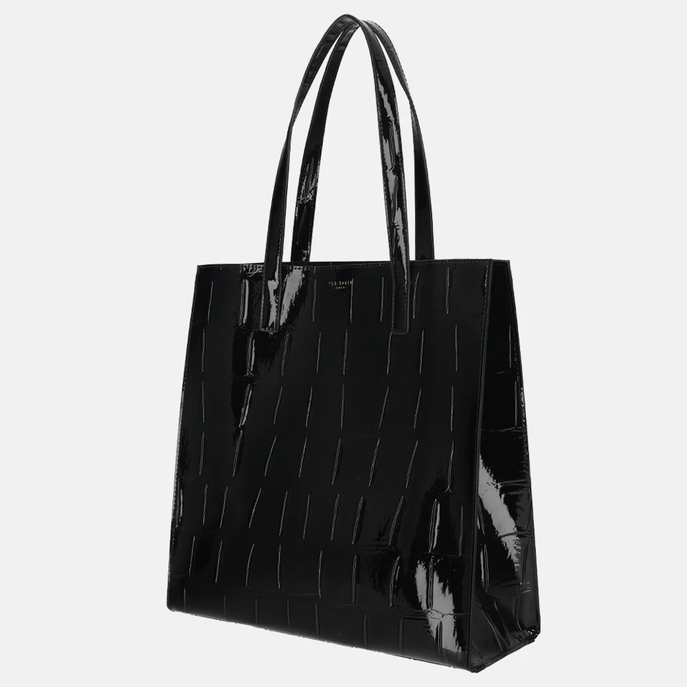 Ted Baker Vannda shopper croco black bij Duifhuizen