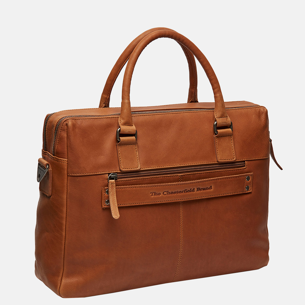 Chesterfield Salvador laptoptas 15 inch cognac bij Duifhuizen
