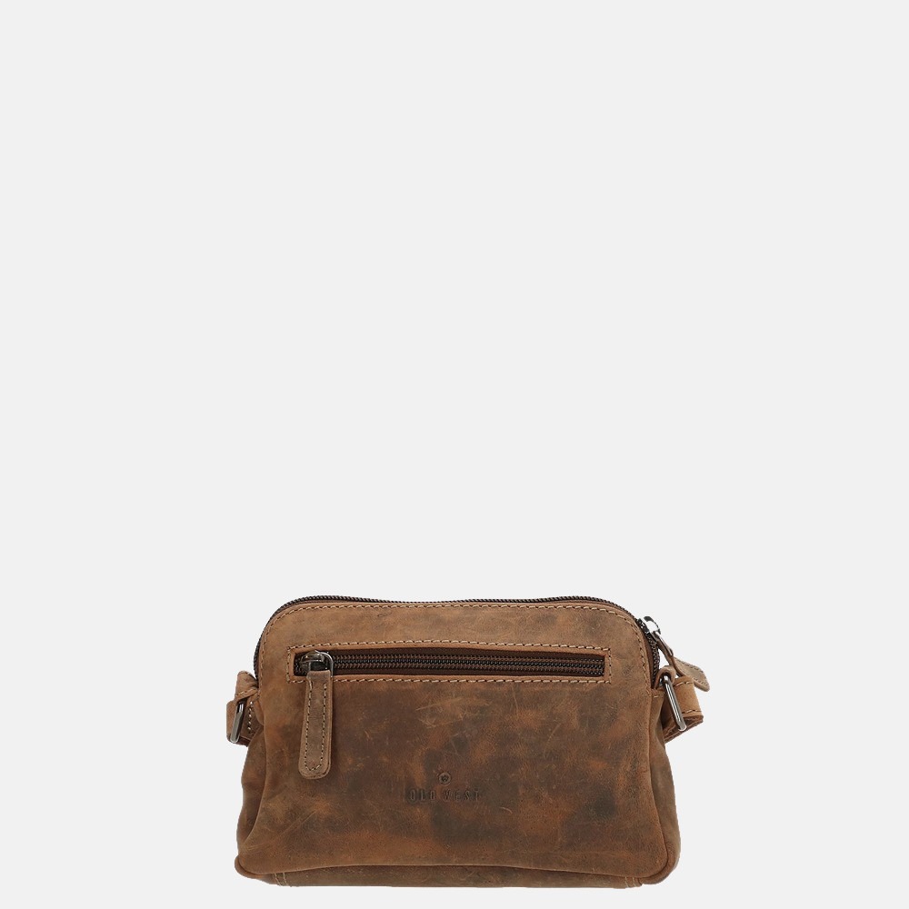 Old West crossbody tas XS brown bij Duifhuizen