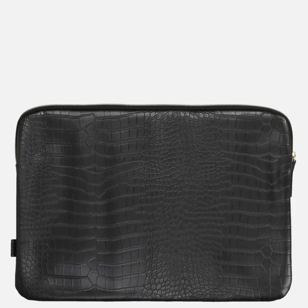 Duifhuizen croco laptophoes 15 inch zwart bij Duifhuizen