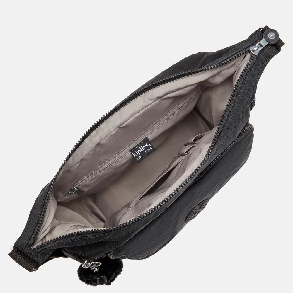 Kipling Gabb schoudertas black noir bij Duifhuizen